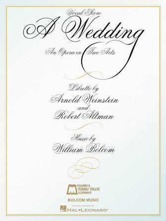 Wedding, A - Opera Vocal Score