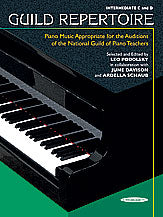 Guild Repertoire: Piano Music Appropriate for the Auditions of the National Guild of Piano Teachers, Intermediate C & D