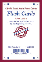 Alfred's Basic Adult Piano Course: Flash Cards, Level 1