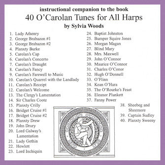 40 O'carolan Tunes For All Harps (audio Cd - Companion To 720640)