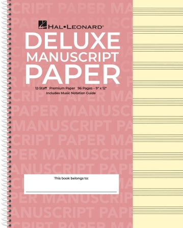 Deluxe Wirebound Premium Manuscript Paper (Pink Cover)