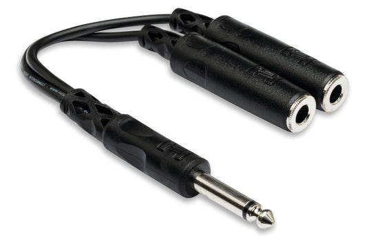 Y Cable, 1/4 in. TS to Dual 1/4 in. TSF