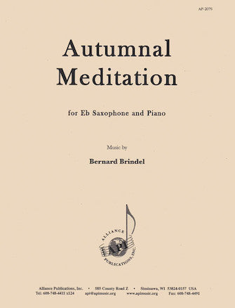 Autumnal Meditation For Eb Sax & Pno