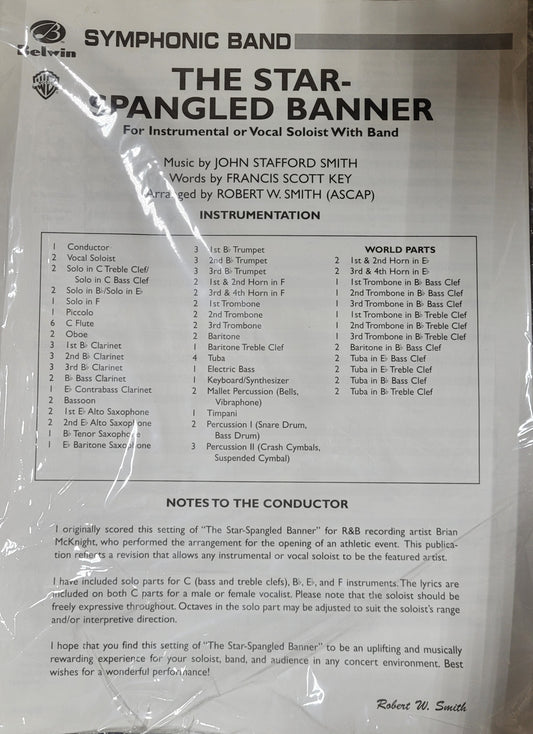 The Star-Spangled Banner - For Instrumental or Vocal Soloist with Band