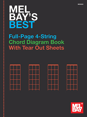 Mel Bays Best Full-Page 4-String Chord Diagram Book