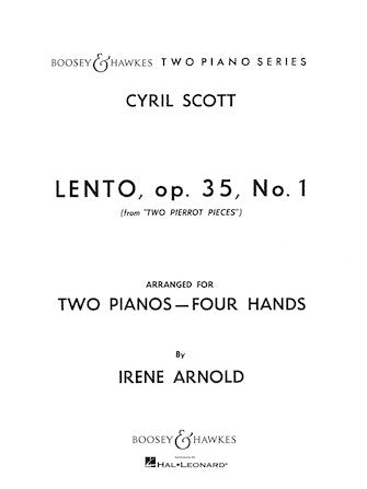 Lento, Op. 35, No. 1 (from Two Pierrot Pieces)