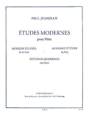 Etudes Modernes Pour Flute