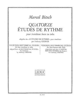 14 Etudes De Rythme (trombone-bass Solo)