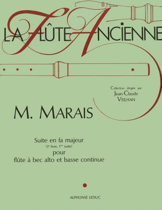 Marais Veilhan Suite In F Major Treble Recorder & Basso Continuo Bk