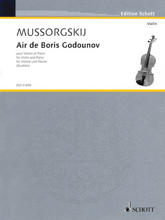 Air De Boris Godounov For Violin And Piano