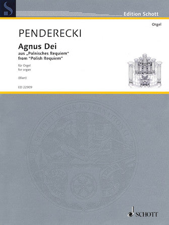 Agnus Dei from 'Polish Requiem' Transcription for Organ