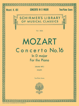 Concerto No. 16 in D, K.451