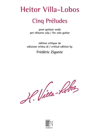 Cinq Préludes Solo Guitar