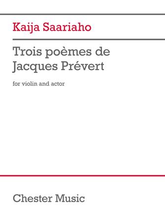 Trois Po�mes De Jacques Pr�vert For Violin And Actor