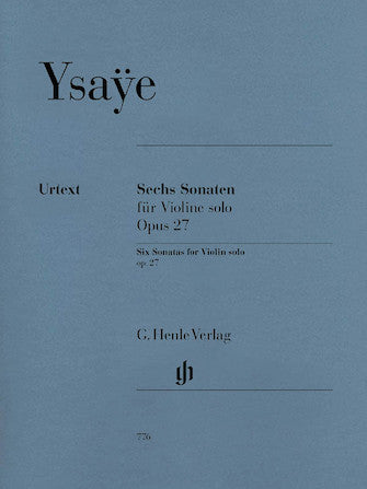 6 Sonatas for Violin Solo Op. 27