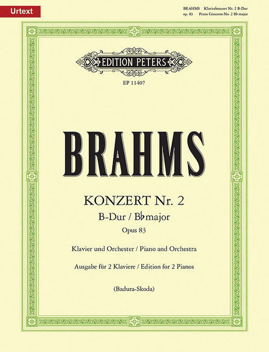 Piano Concerto No. 2 in B flat Op. 83 (Edition for 2 Pianos)