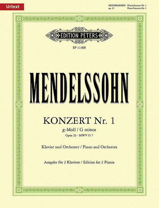 Piano Concerto No. 1 in G minor Op. 25 (Edition for 2 Pianos)