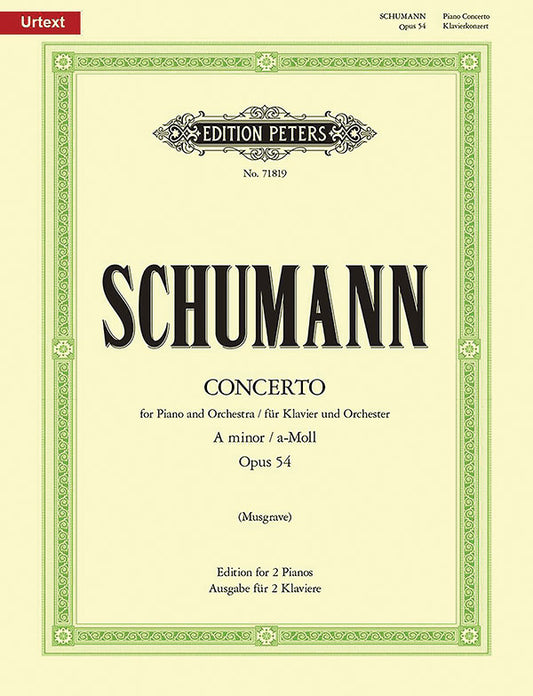 Piano Concerto in A minor Op. 54 (Edition for 2 Pianos)