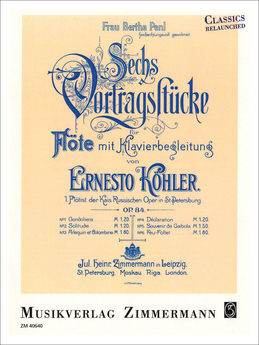 Sechs Vortragsstücke, Op. 84