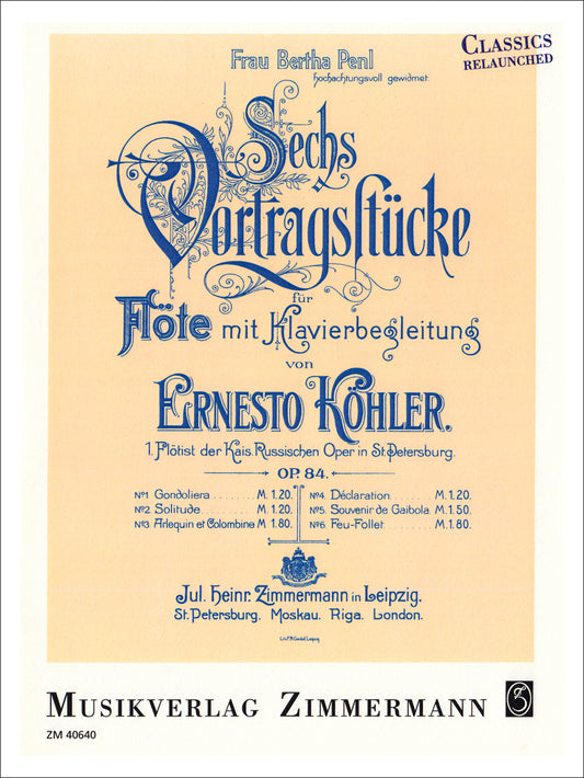 Sechs Vortragsstücke, Op. 84