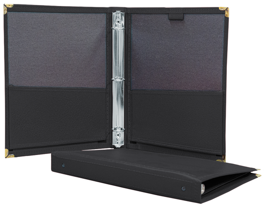 Deluxe Folio w/3-Ring Binder-Black