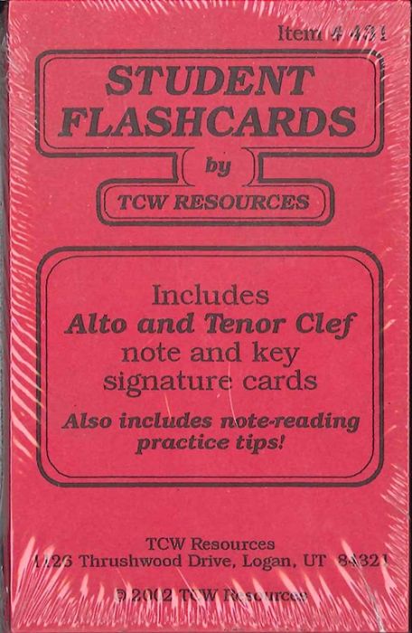 Alto And Tenor Student Flashcards - Red